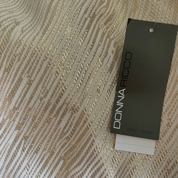 Donna Ricco Sleeveless Metallic Jacquard Sheath Dress size 8 NWT - Picture 7 of 9